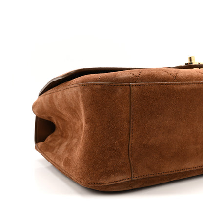Chanel Suede Calfskin Small Souplissimo Maxi Flap Camel 9 of 11