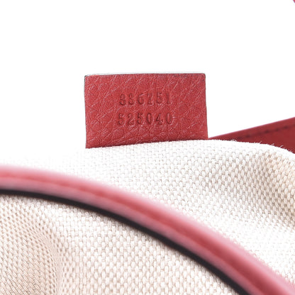 Gucci Pebbled Calfskin Small Soho Shoulder Bag Red 8 of 12