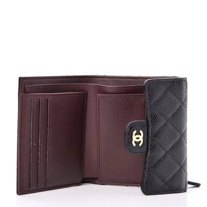 Chanel Caviar Quilted Compact Flap Wallet Black 5 of 9