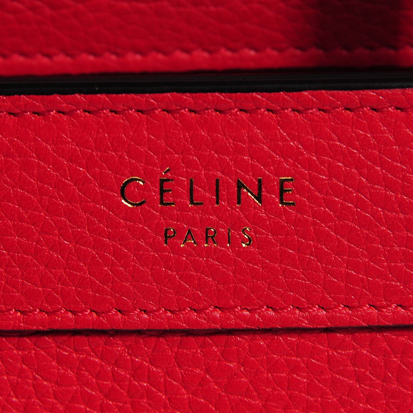 Drummed Calfskin Nano Luggage Coquelicot