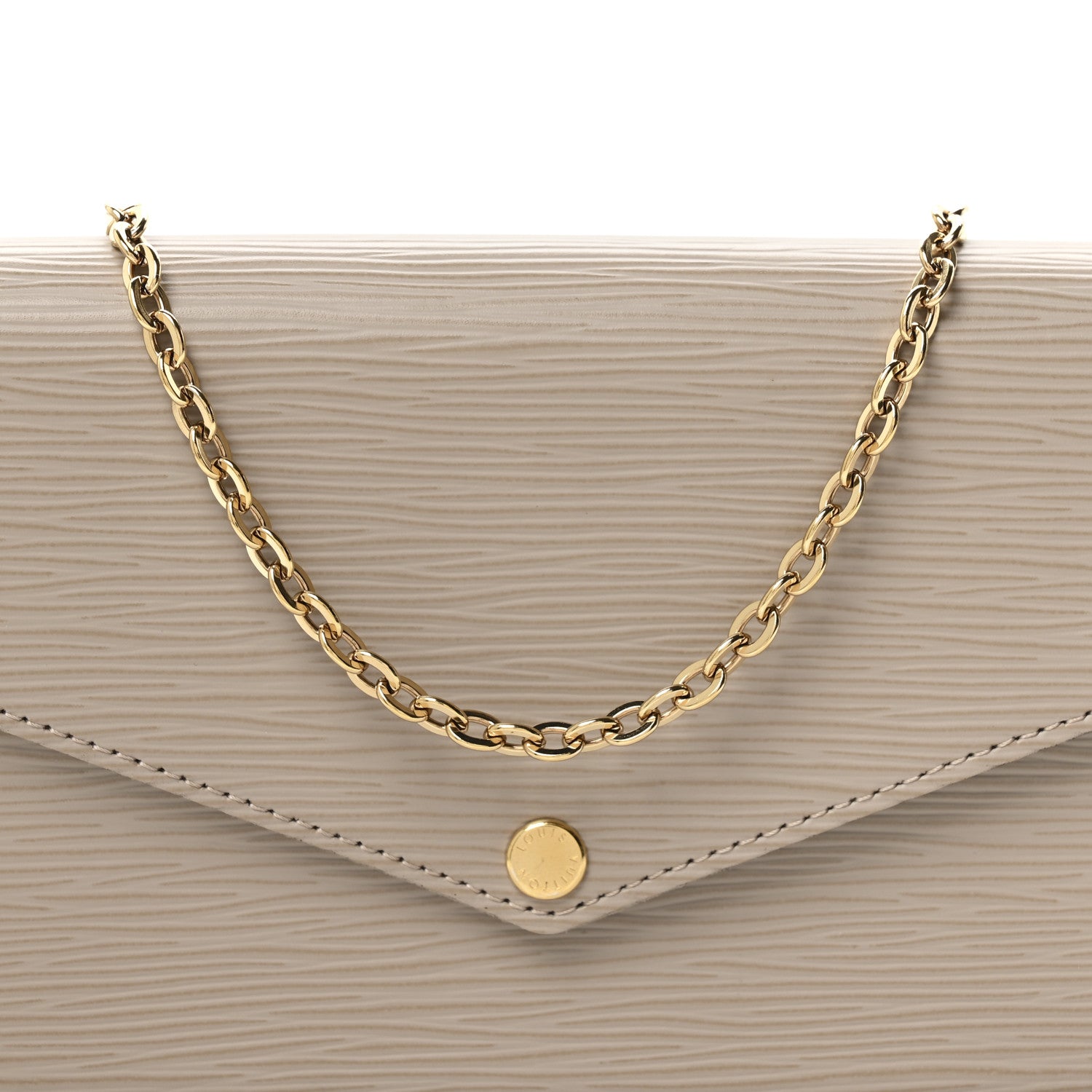 Louis Vuitton Epi Felicie Pochette Chain Wallet Galet 8 of 11