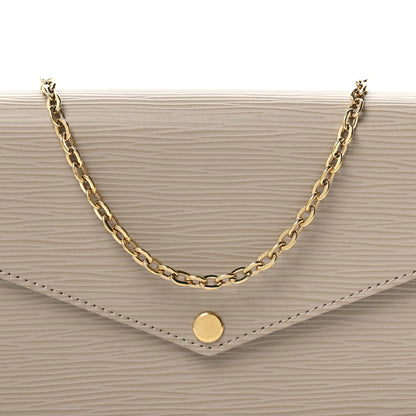 Louis Vuitton Epi Felicie Pochette Chain Wallet Galet 8 of 11