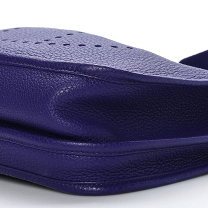 Hermes Taurillon Clemence Evelyne III PM Iris 9 of 10