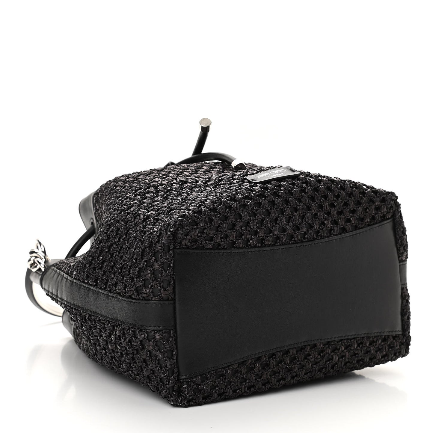 Raffia Net Bon Bon Bag Black