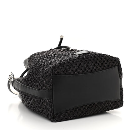 Jimmy Choo Raffia Net Bon Bon Bag Black 4 of 9