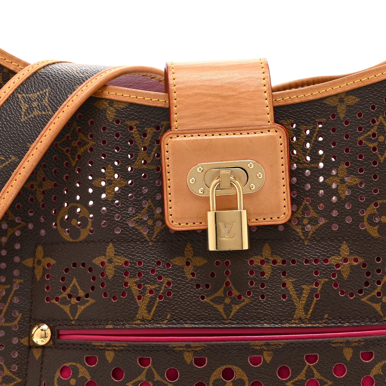 Louis Vuitton Monogram Perforated Musette Fuchsia 8 of 10
