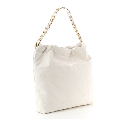 Chanel Shiny Calfskin Quilted Chanel 22 White 4 of 12