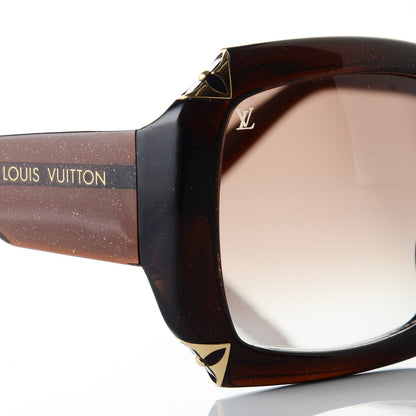 Louis Vuitton Hortensia Cat Eye Sunglasses Z0366W Brown Glitter 7 of 8