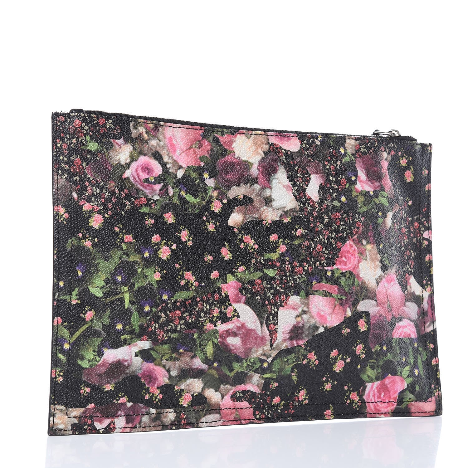 Givenchy Coated Canvas Roses Camouflage Print Medium Antigona Zip Pouch Black 3 of 8