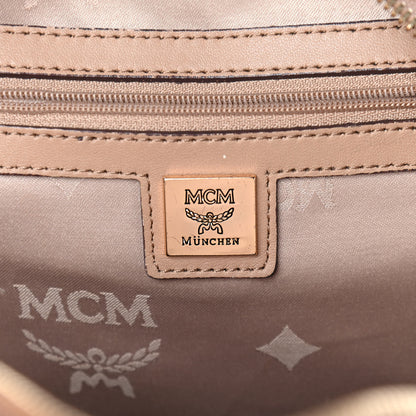 MCM Visetos Medium Studded Stark Backpack Beige 10 of 10