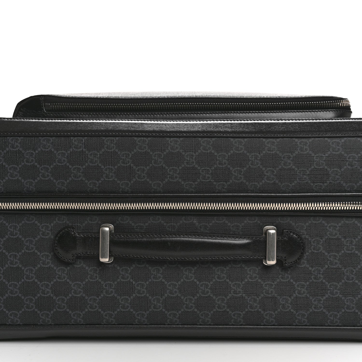 Gucci GG Supreme Monogram Four Wheel Suitcase Black Grey 10 of 11