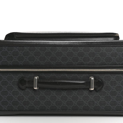 Gucci GG Supreme Monogram Four Wheel Suitcase Black Grey 10 of 11
