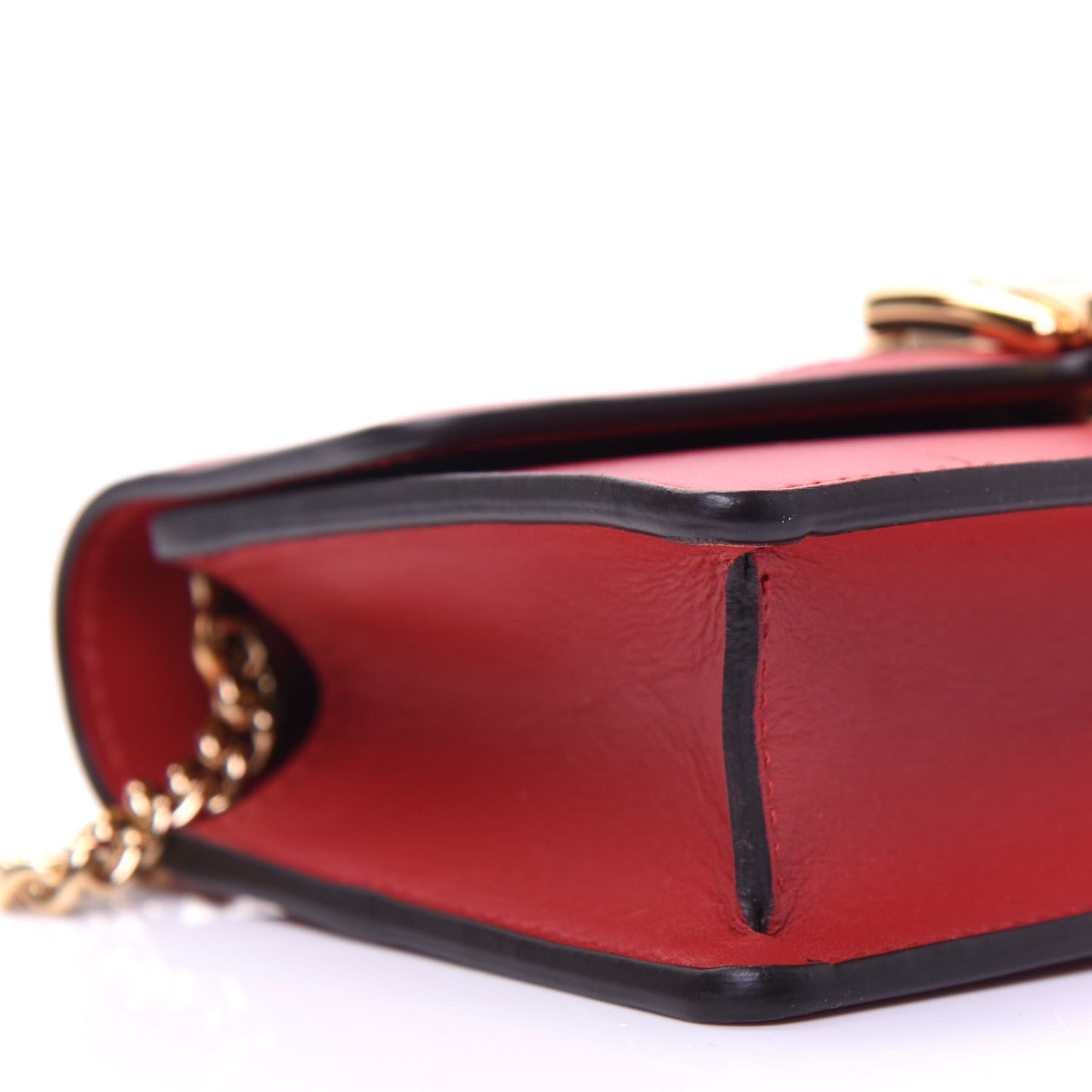 Calfskin Super Mini Sylvie Chain Shoulder Bag Hibiscus Red