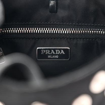 Prada Tessuto Nylon Grommets Clutch Black 6 of 7