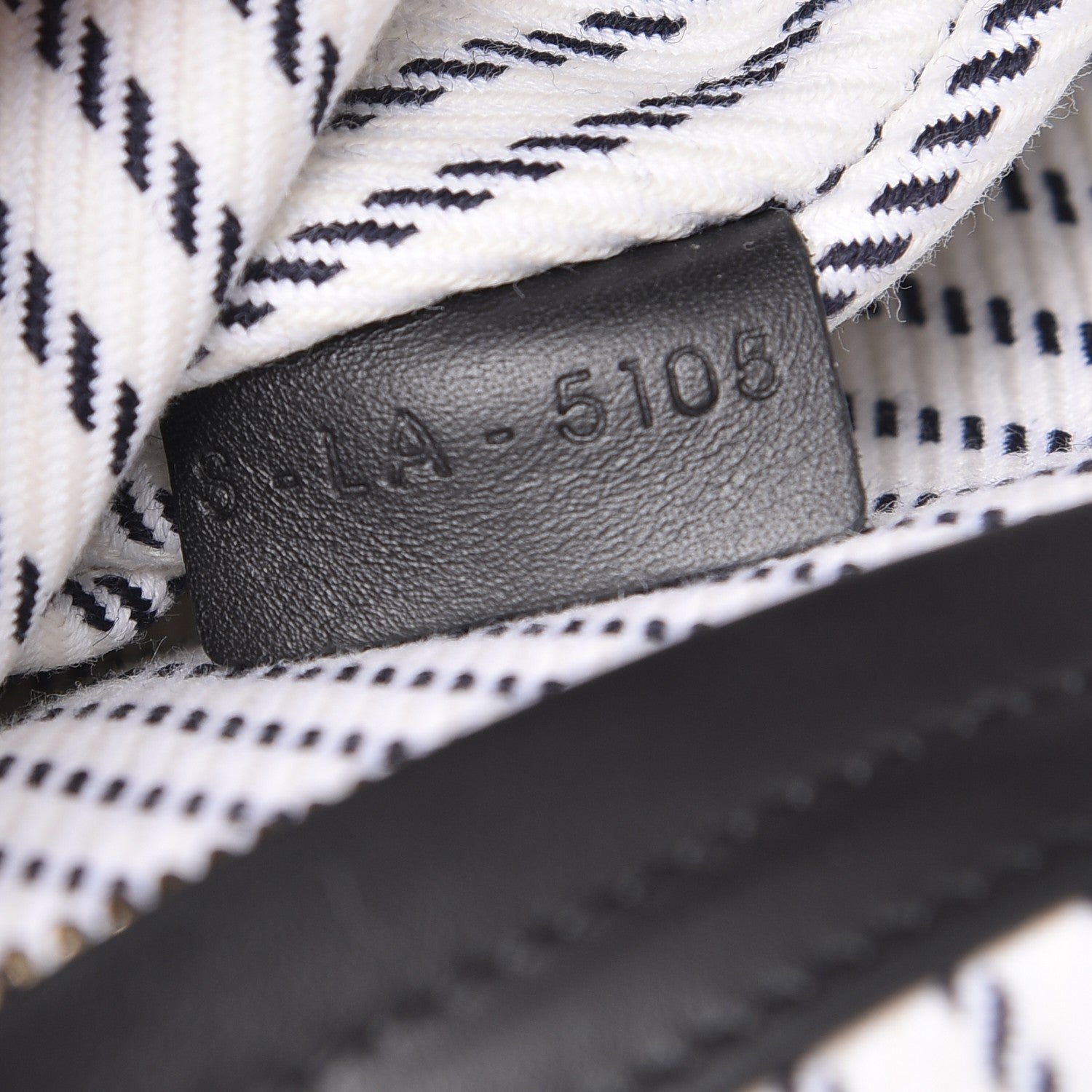 Celine Cotton Canvas Striped Medium Phantom Luggage White Navy 8 of 8
