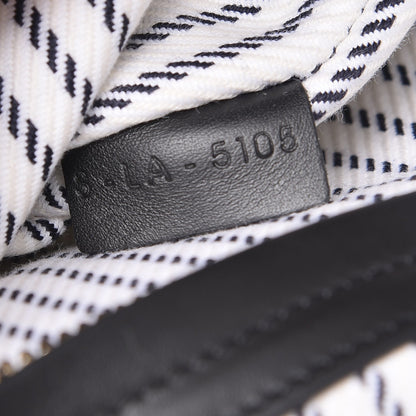 Celine Cotton Canvas Striped Medium Phantom Luggage White Navy 8 of 8