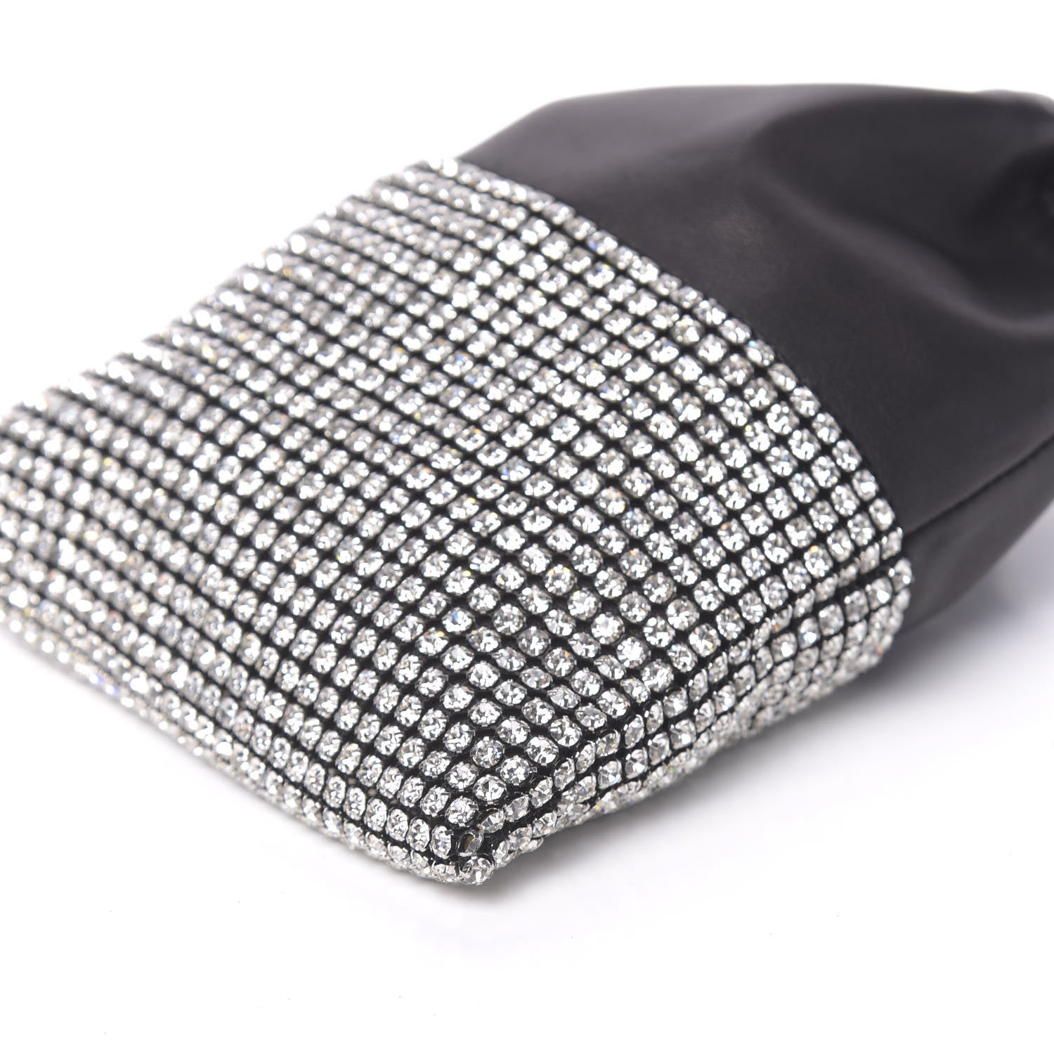 Alexander Wang Lambskin Crystal Rhinestone Ryan Mini Drawstring Bag Black 10 of 10