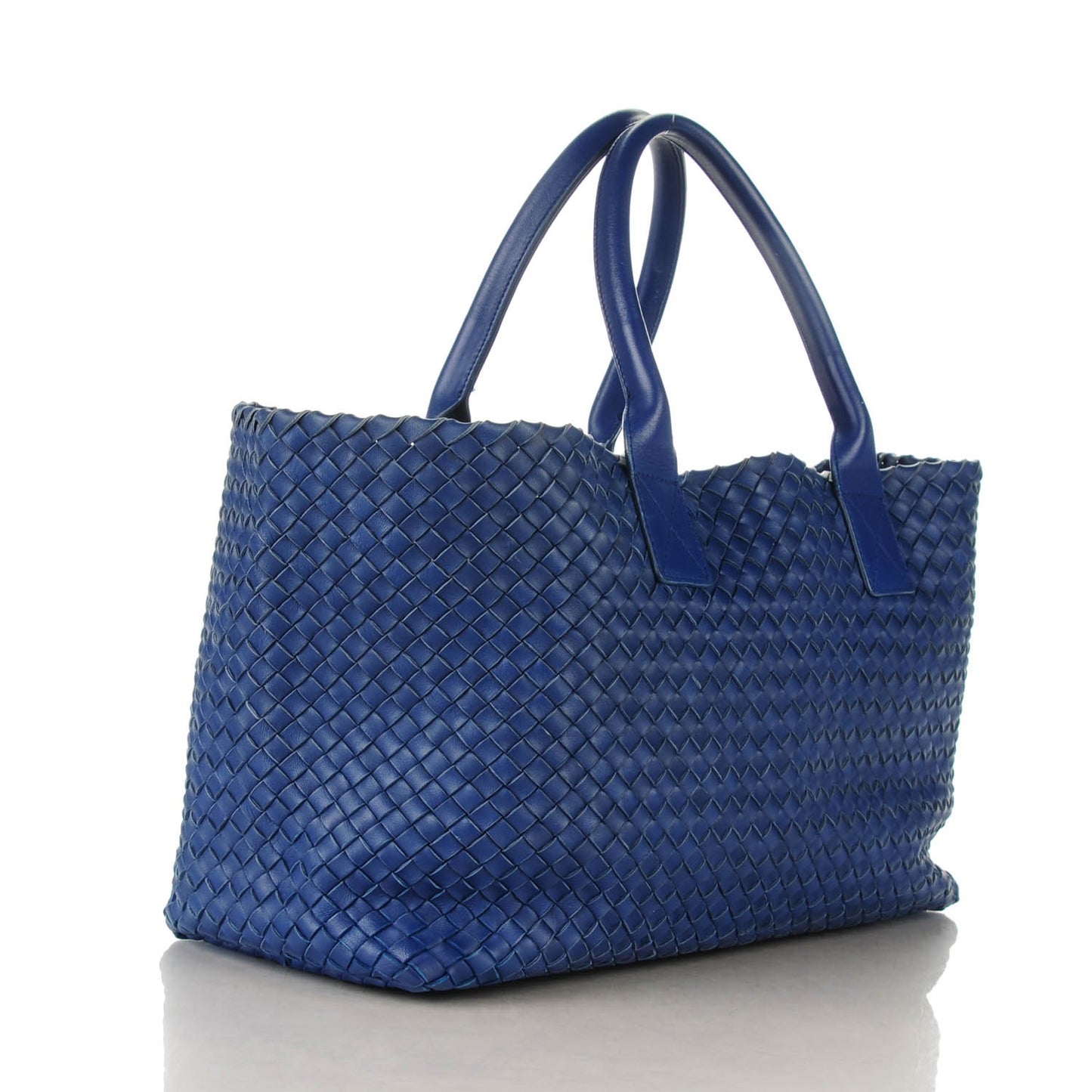 Nappa Intrecciato Medium Cabat Tote Cobalt