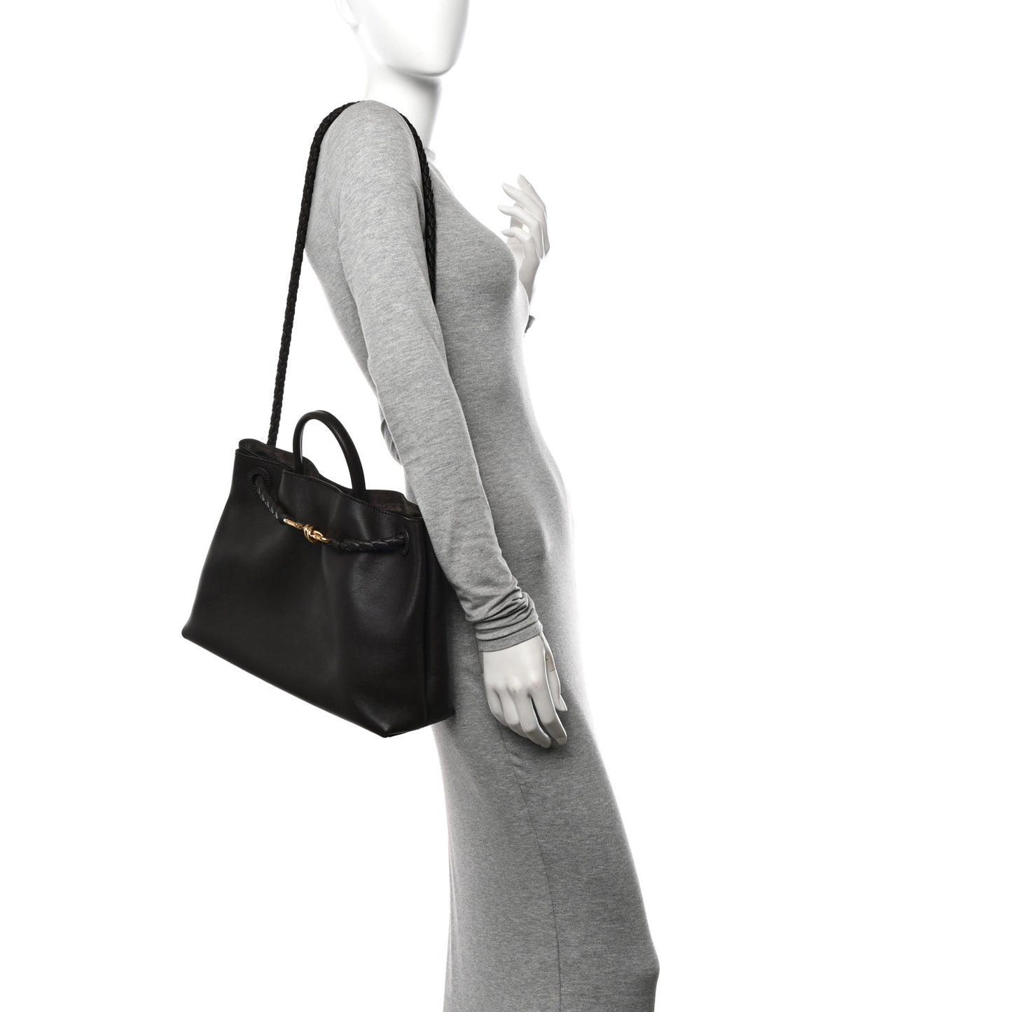 Silky Calfskin Medium Andiamo Shoulder Bag Fondant