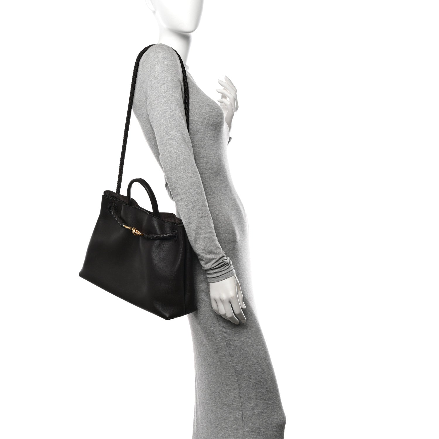 Bottega Veneta Silky Calfskin Medium Andiamo Shoulder Bag Fondant 2 of 11