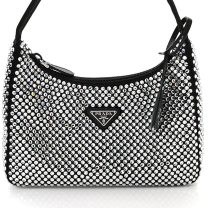 Prada Satin Crystal Mini Re-Edition 2000 Bag Cristal 8 of 11