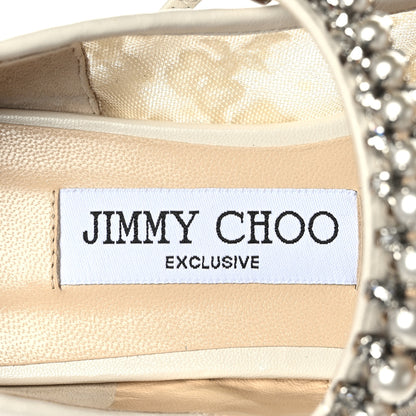 Jimmy Choo Floral Lace Crystal Pearl Baily Flats 36 Ivory 6 of 7