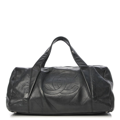 Chanel Calfskin CC Chevron All Day Long Boston Black 1 of 18