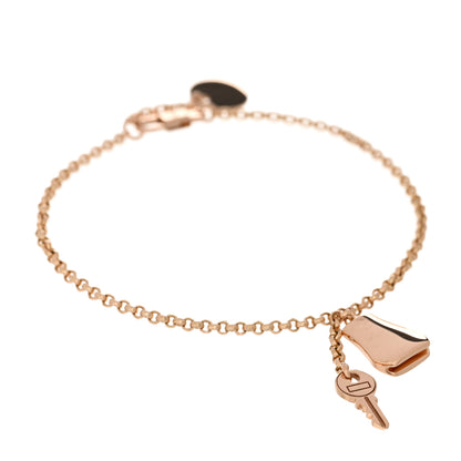 Hermes 18K Rose Gold PM Kelly Clochette Bracelet SH 1 of 3