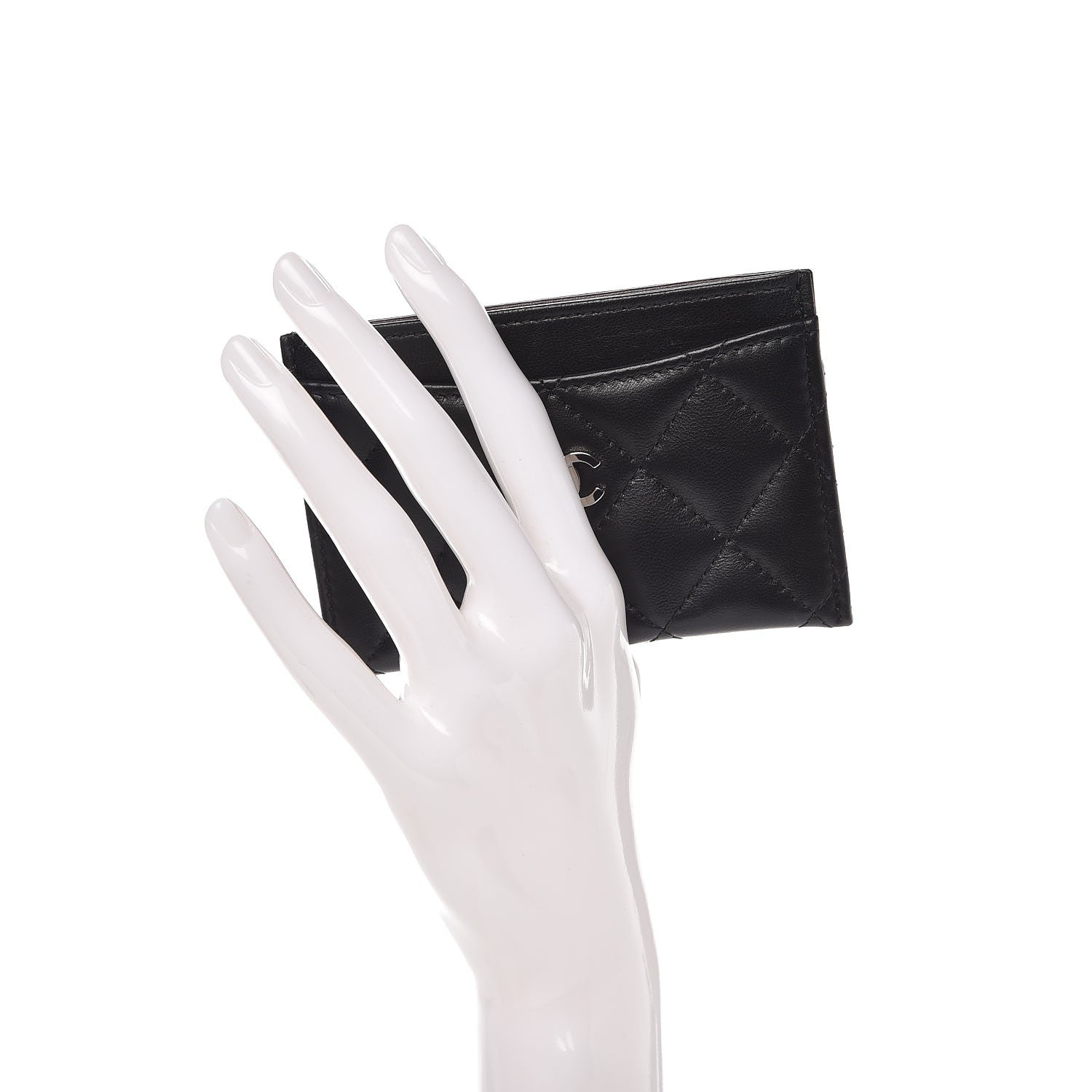 Chanel Lambskin Quilted Card Holder Black 2 of 9