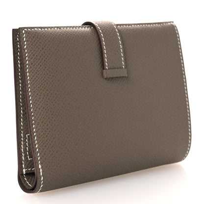 Hermes Epsom Bearn Compact Wallet Etoupe 3 of 9