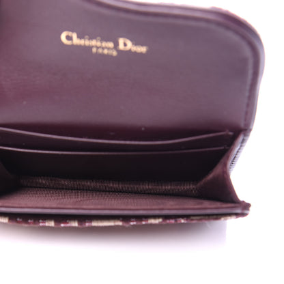 Christian Dior Oblique Saddle Card Holder Bordeaux 5 of 8