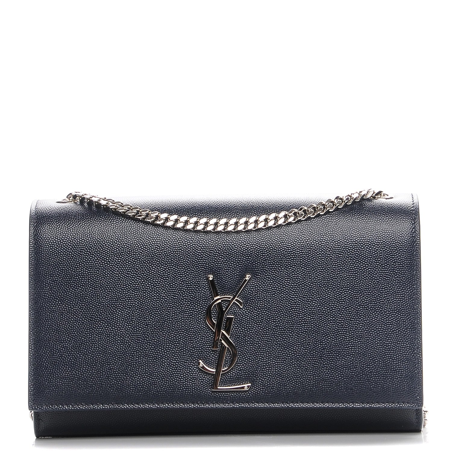 Saint Laurent Grain De Poudre Medium Classic Monogram Kate Satchel Medium Blue 1 of 6