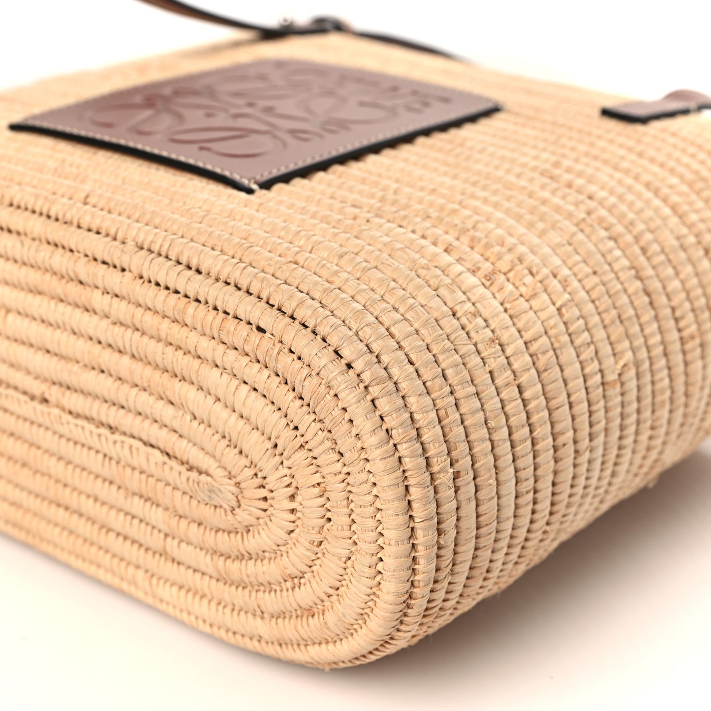 Raffia Small Square Basket Tote Bag Natural Tan