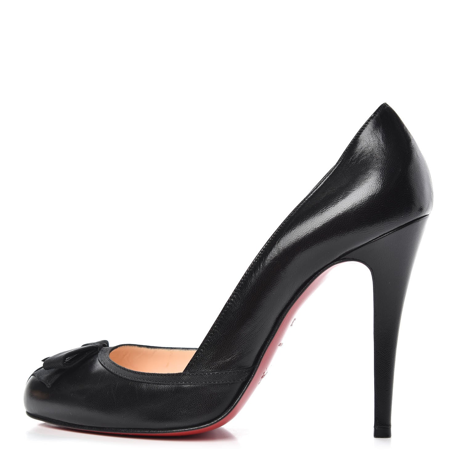Christian Louboutin Nappa Grosgrain Lavalliere 100 Pumps 38 Black 1 of 9