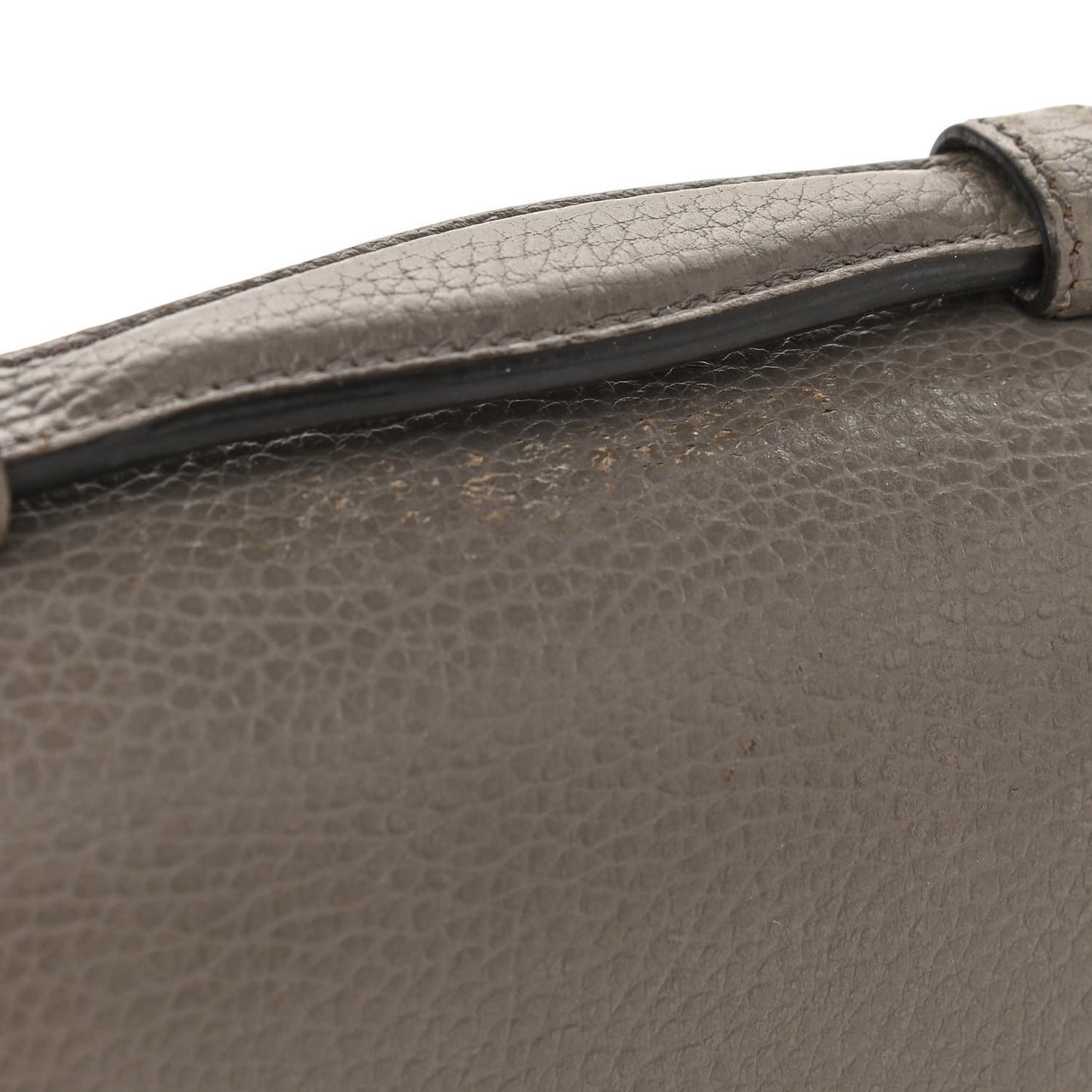 Dollar Calfskin Interlocking G Top Handle Shoulder Bag Loess