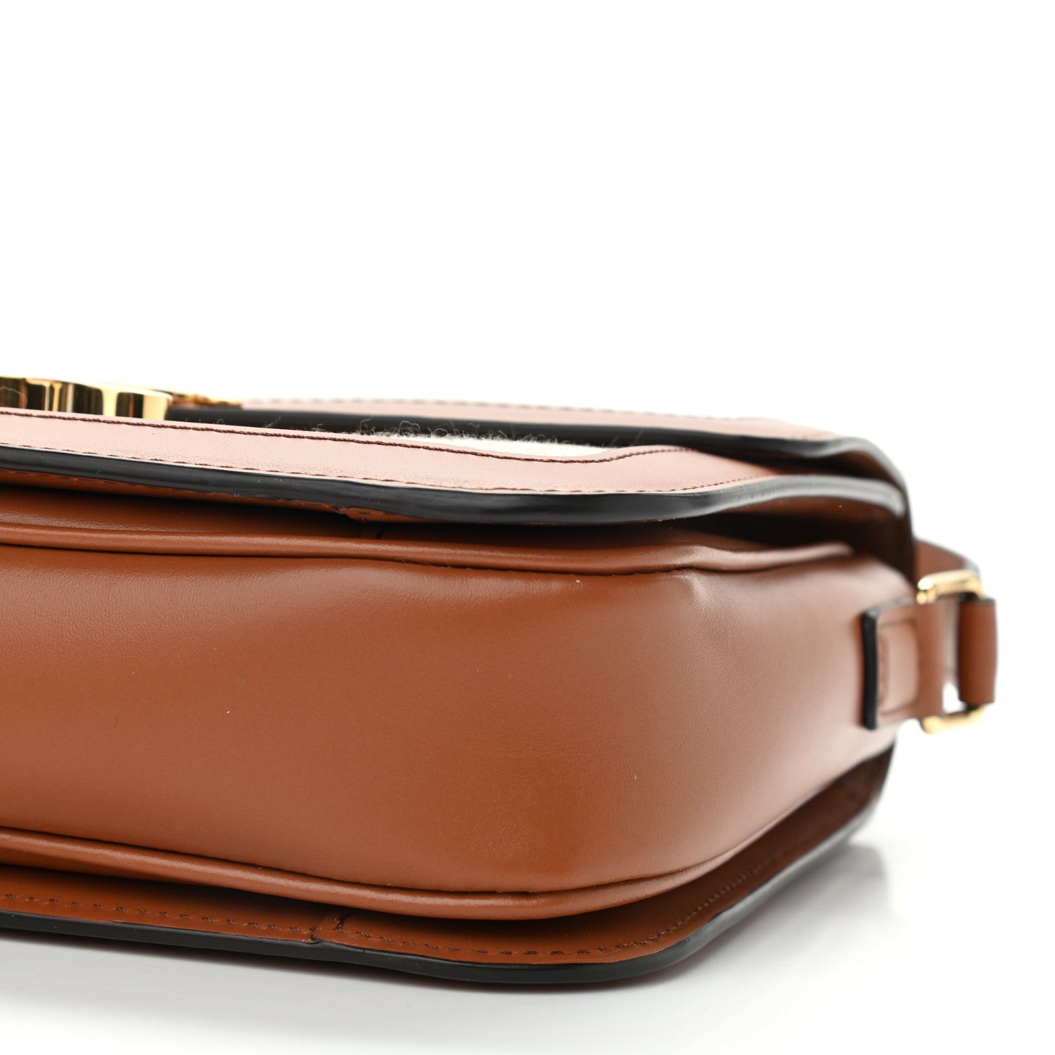 Celine Textile Calfskin Classique Triomphe Bag Natural Tan 11 of 11