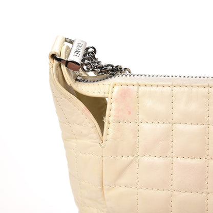 Chanel Lambskin Square Quilted Double Chain Bag White 12 of 12