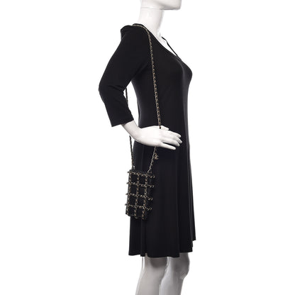 Chanel Lambskin Tech Me Out Clutch With Chain Black 2 of 12