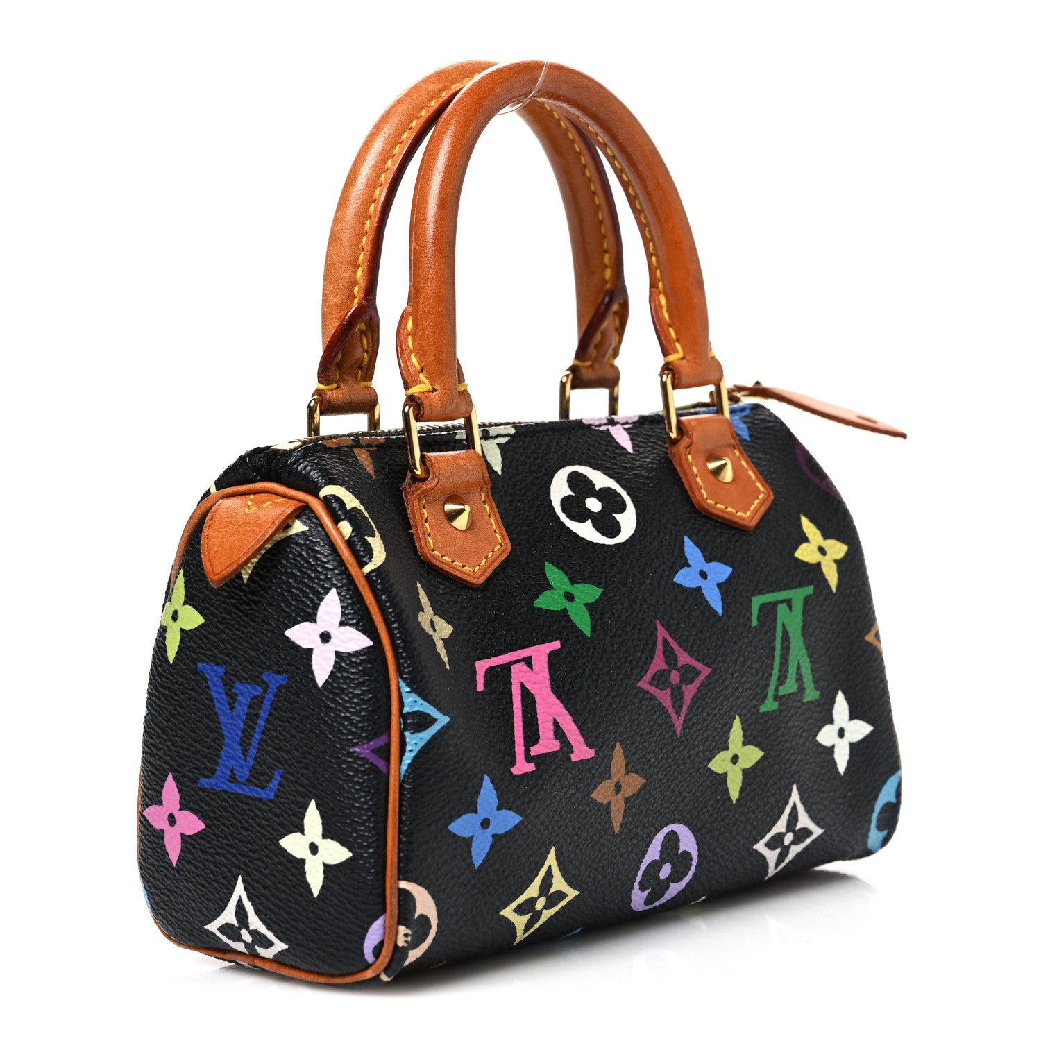 Louis Vuitton Monogram Multicolor Mini Sac HL Speedy Black 3 of 9