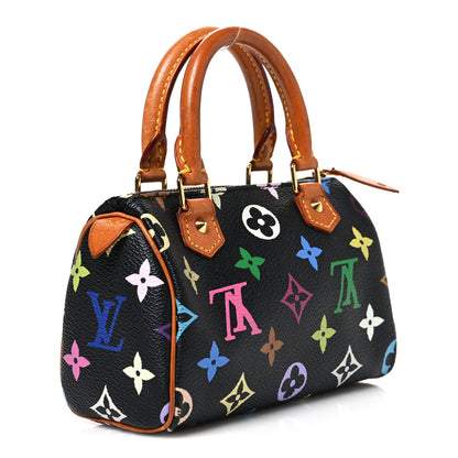 Louis Vuitton Monogram Multicolor Mini Sac HL Speedy Black 3 of 9