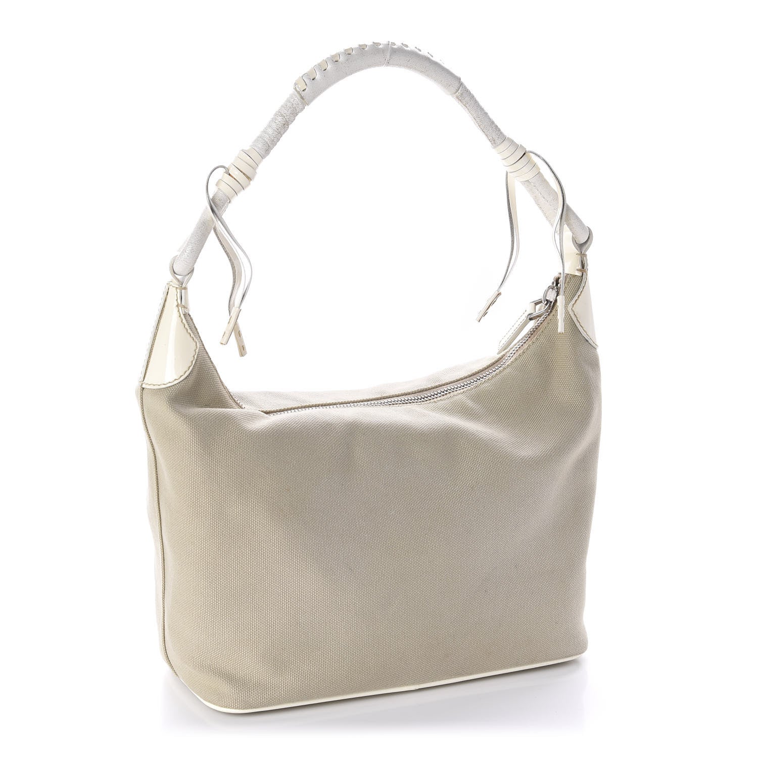 Prada Canvas Hobo Naturale White 3 of 17