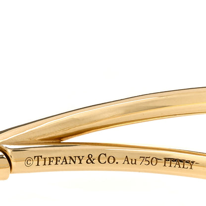 Tiffany 18K Yellow Gold Double Row Knot Hinged Bangle Bracelet 3 of 3