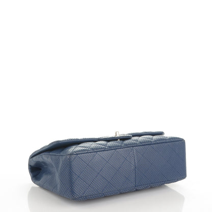 Chanel Lambskin Perforated Jumbo Single Flap Blue 4 of 7