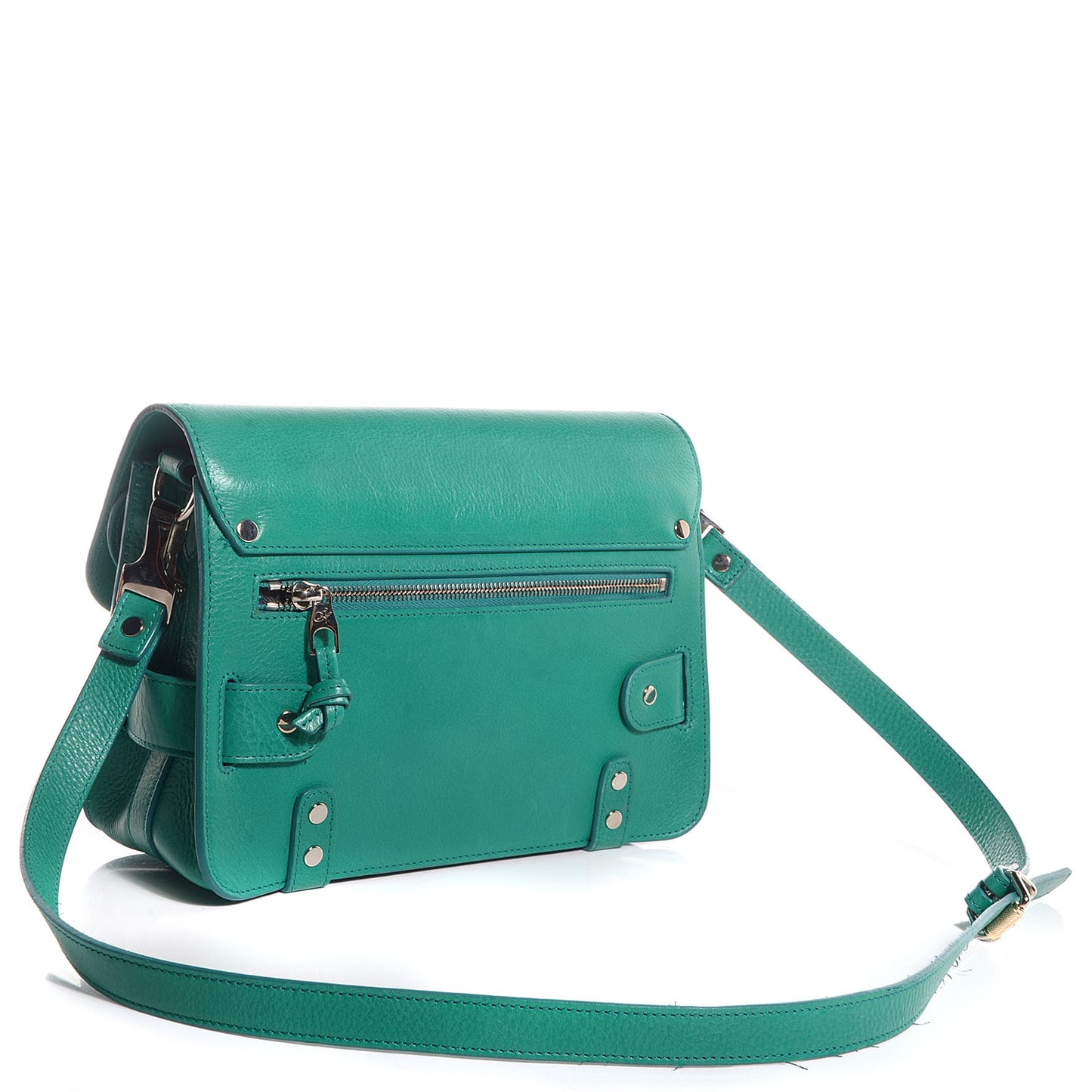 Leather PS11 Classic Shoulder Bag Emerald