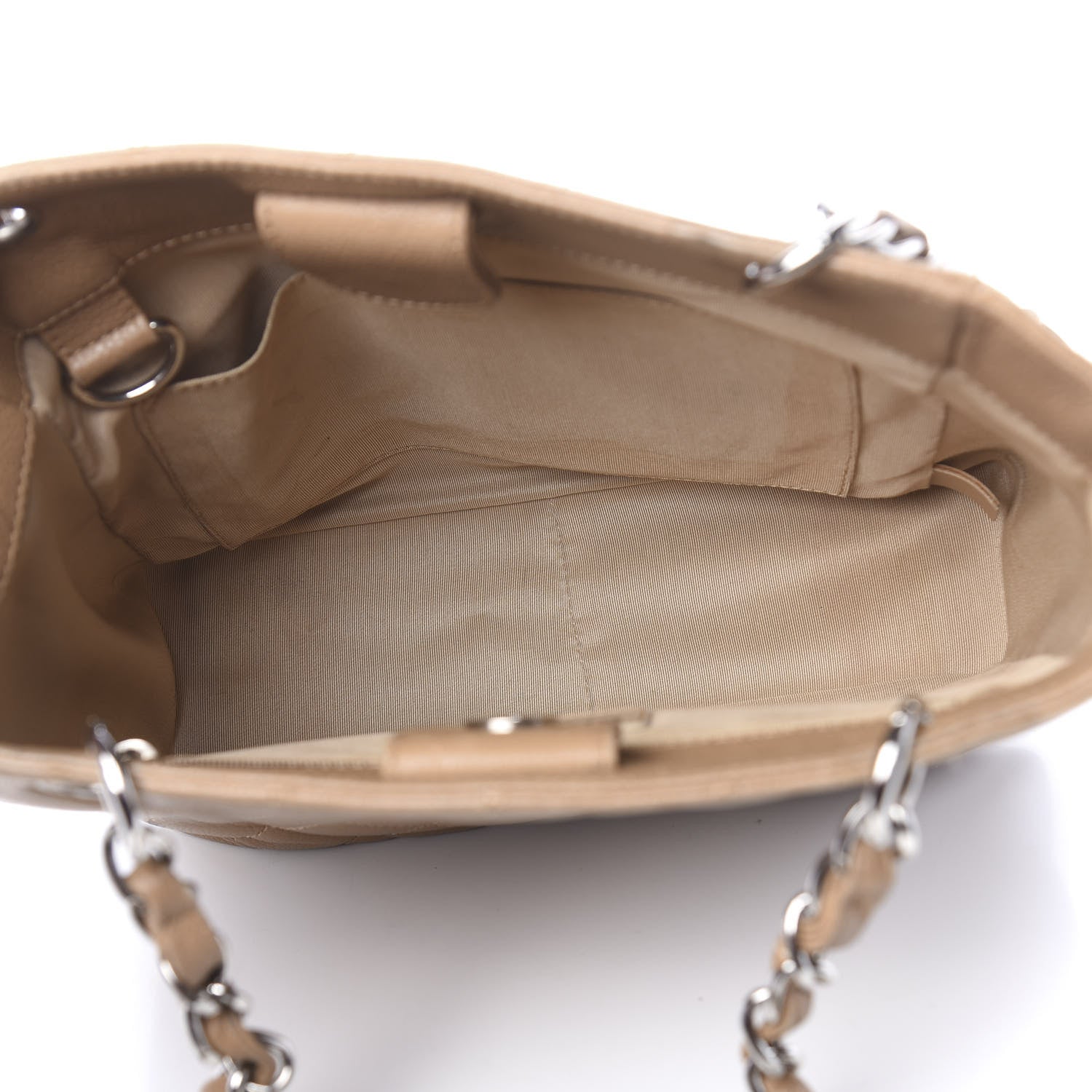 Chanel Caviar Quilted Petit Shopping Tote PST Dark Beige 5 of 19