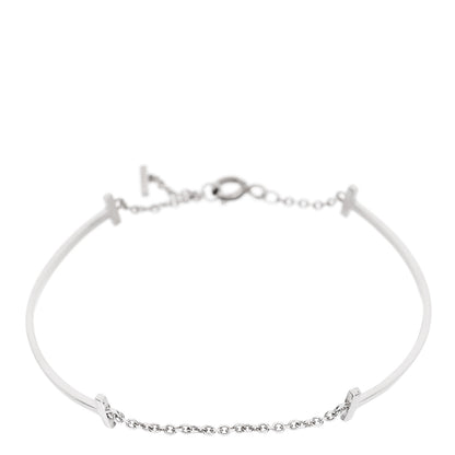 Tiffany Sterling Silver Double T Smile Bracelet 1 of 4
