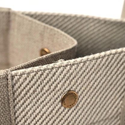 Saint Laurent Linen Calfskin Small Rive Gauche Tote Beige Sea Salt 10 of 17
