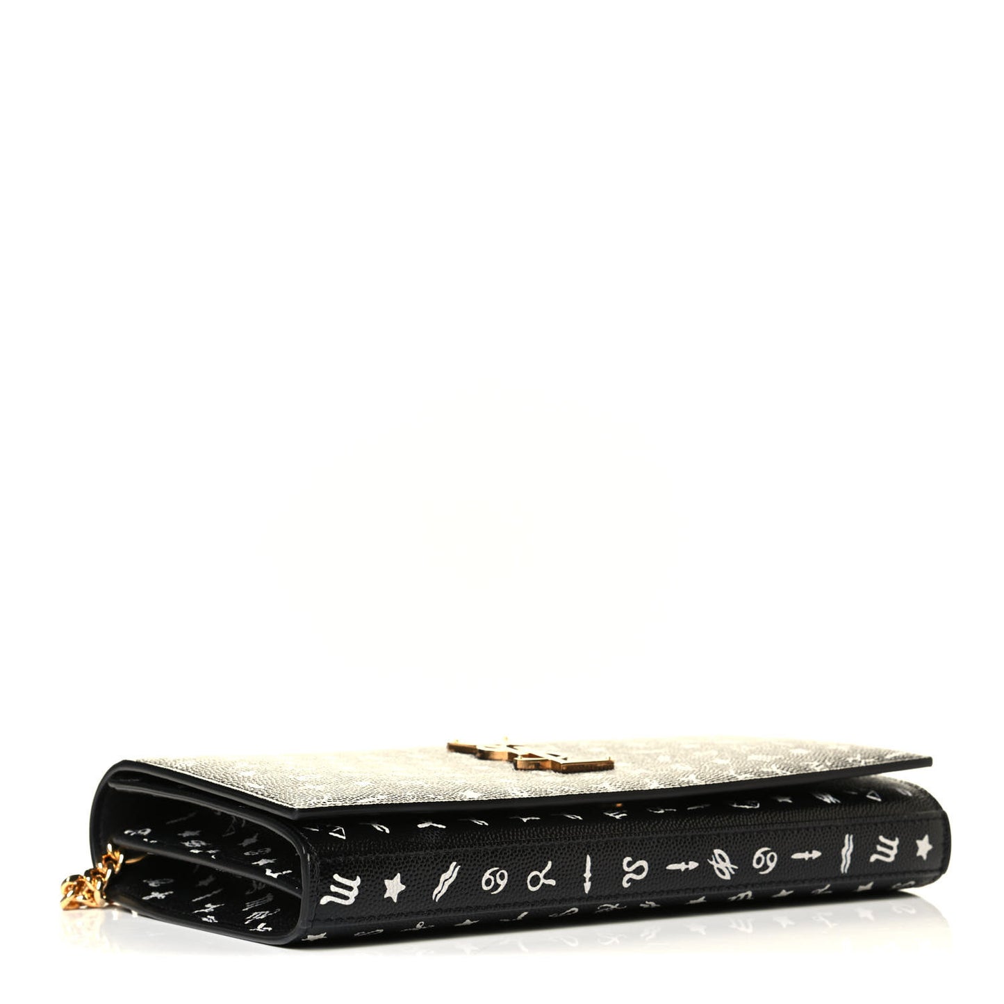 Grain De Poudre Zodiac Print Small Monogram Kate Satchel Black Black