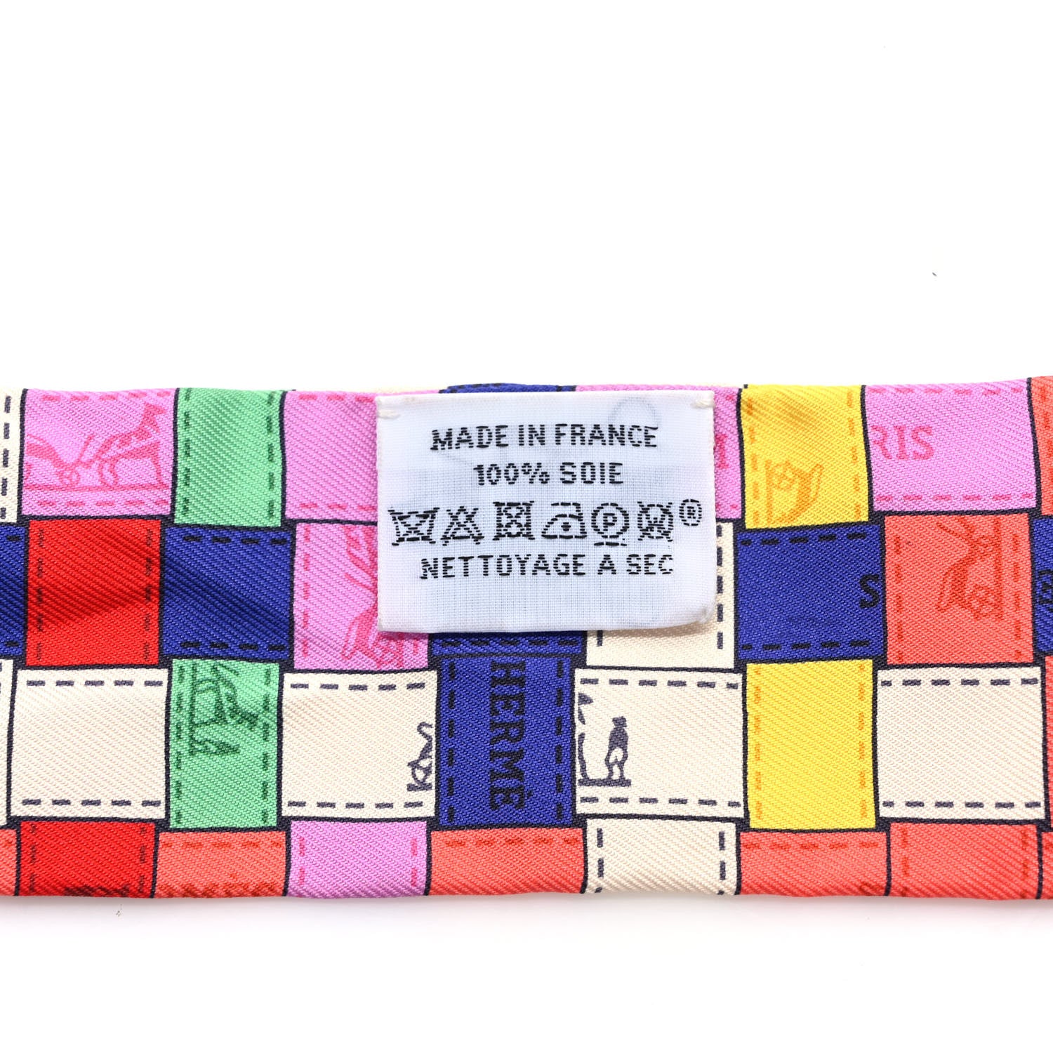 Hermes Silk Bolduc Au Carre Twilly Corail Jaune Multicolor 3 of 3