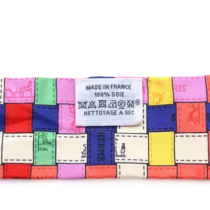 Hermes Silk Bolduc Au Carre Twilly Corail Jaune Multicolor 3 of 3